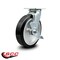 Service Caster 8 Inch Rubber on Aluminum Swivel Caster with Roller Bearing and Brake SCC SCC-30CS820-RAR-TLB - alternate 3
